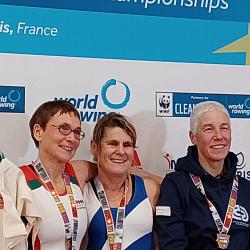 Frédérique Mattei podium championnat d'Europe